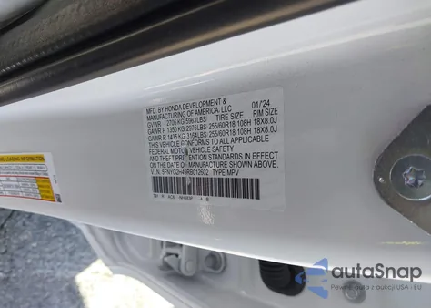 2024 Honda Pilot Ex-L z USA, uszkodzony, nr VIN 5FNYG2H49RB012602